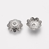 Multi-Petal 201 Stainless Steel Flower Bead Caps STAS-L205-06P-2