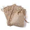 Polyester Imitation Burlap Packing Pouches Drawstring Bags X-ABAG-R004-14x10cm-05-1