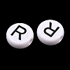 Opaque White Acrylic European Beads AC-CBA3BDD-01R-2