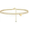 Heart Brass with Crystal Rhinestone Anklets FS-WGC43DA-26-1