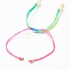 Adjustable Nylon Thread Braided Bead Bracelet Making AJEW-JB00791-01-3