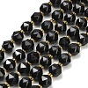 Natural Black Tourmaline Beads Strands GG-CBA3921-B11-8mm-2