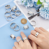 18Pcs 9 Size 201 Stainless Steel Grooved Finger Ring for Men Women STAS-UN0045-60A-P-4