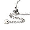 Stainless Steel Royal Blue Enamel Evil Eye & Star Ring Bracelets for Women BJEW-G719-05P-3