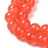 Baking Paint Imitation Jade Glass Round Bead Strands X-DGLA-Q021-8mm-32-4