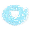 Imitation Jade Electroplate Glass Beads Strands EGLA-A039-J6mm-A03-3