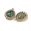 Natural African Turquoise(Jasper) Faceted Teardrop Pendants G-I375-01G-14-2
