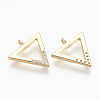 Brass Micro Pave Cubic Zirconia Charms ZIRC-Q014-044G-1