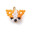 2Pcs 2 Styles Glass Seed Beaded Pendants PALLOY-MZ00474-2