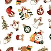 40Pcs Christmas Theme Alloy Enamel Pendants ENAM-FS0004-19-3