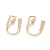 Brass Micro Pave Cubic Zirconia Screw Carabiner Lock Charms KK-I033-01G-U-1