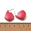 Shell Shape Brass Stud Earrings EJEW-G424-01G-6