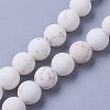 Natural Magnesite Beads Strands G-F592-03-6mm-1