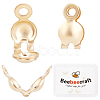 6Pcs Brass Bead Tips KK-BBC0013-75-1