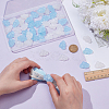 50Pcs 2 Colors Transparent Resin Cabochons RESI-WR0001-15-3