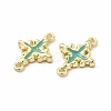 Rack Plating Alloy Enamel Connector Charms FIND-G051-02LG-04-2