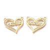 Hollow Brass Micro Pave Cubic Zirconia Links ZIRC-H700-17G-2