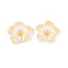 Plumeria Flower Opaque Resin Cabochons CRES-T025-30B-02-1