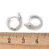 Brass Cubic Zirconia Hoop Earrings EJEW-Q014-09P-3