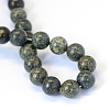 Natural Serpentine/Green Lace Stone Round Bead Strands X-G-E334-8mm-14-3