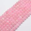 Natural Rose Quartz Bead Strands G-G664-01-1