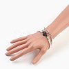 Two Loops Natural Howlite Beads Warp Bracelets BJEW-JB03813-02-3