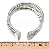 Iron Multi-strand Snake Chain Cuff Bangles for Women BJEW-P390-01C-P-2