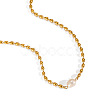 French Natural Freshwater Pearl Potato Stainless Steel Rice Beaded Necklaces for Women LS-KT1786-5