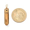 Electroplated Natural Quartz Crystal Pendants PALLOY-JF01009-3