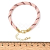 Braided Round Polyester Cord Bracelet Makings FB-CBAEDA0-01G-30-3