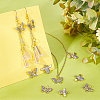 12Pcs 2 Style Brass Micro Pave Clear Cubic Zirconia Charms KK-DC0001-90-5