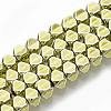 Electroplated Non-magnetic Synthetic Hematite Beads Strands G-S365-021-2