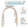 3Pcs 3 Colors Alloy Double Layer Chains for Jeans Pants FIND-WR0009-40-2
