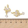 Brass Micro Pave Clear Cubic Zirconia Pendants KK-K360-10G-3