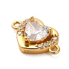 925 Sterling Silver Micro Pave Cubic Zirconia Connector Charms STER-U009-03G-03-2