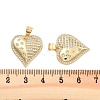Brass Pave Clear Cubic Zirconia Pendants KK-U009-05G-G-3