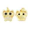 Brass Micro Pave Cubic Zirconia Pendants KK-P236-06G-1