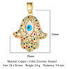 Brass Micro Pave Cubic Zirconia Pendants ZIRC-OY001-42G-2