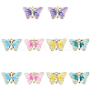 10Pcs 5 Colors Rack Plating Alloy Enamel Pendants ENAM-YW0004-75-1