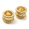 Rack Plating Brass Micro Pave Cubic Zirconia European Beads KK-F856-09G-3