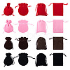 24Pcs 8 Styles Gourd & Rectangle Velvet Drawstring Packing Bags TP-TA0001-07B-1