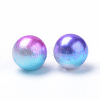 Rainbow Acrylic Imitation Pearl Beads OACR-R065-10mm-A06-2