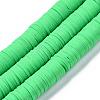 Flat Round Handmade Polymer Clay Beads CLAY-R067-12mm-08-1