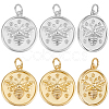 10Pcs 2 Colors Rack Plating Brass Pendants KK-BBC0026-22-1