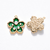 Brass Enamel Pendants KK-T049-052G-02-NF-2