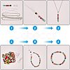 240Pcs 6 Colors 2-Hole Glass Seed Beads SEED-NB0001-24-8