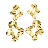 304 Stainless Steel Dangle Stud Earrings for Women EJEW-K268-13A-G-4
