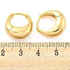 Oval Brass Huggie Hoop Earrings for Women EJEW-M255-02G-3