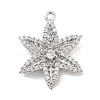 Brass Pave Clear Cubic Zirconia Pendants LS-KK-Z061-09P-02-1