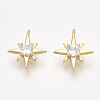 Brass Cubic Zirconia Charms KK-S350-285-1